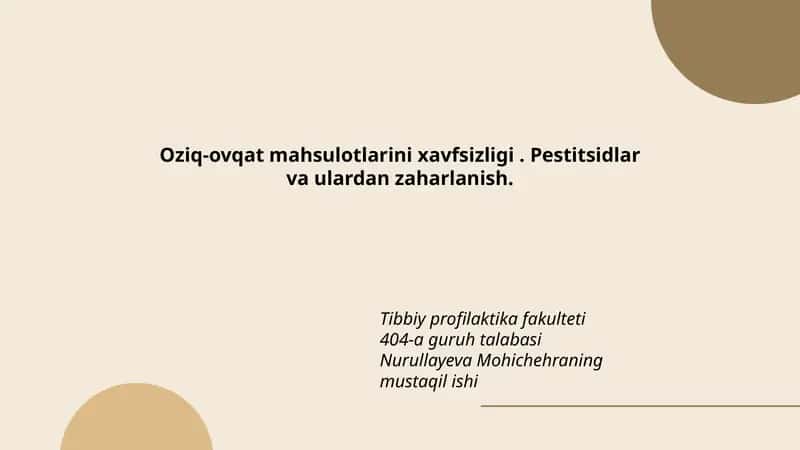 Pestitsidlar va ulardan zaharlanish 1