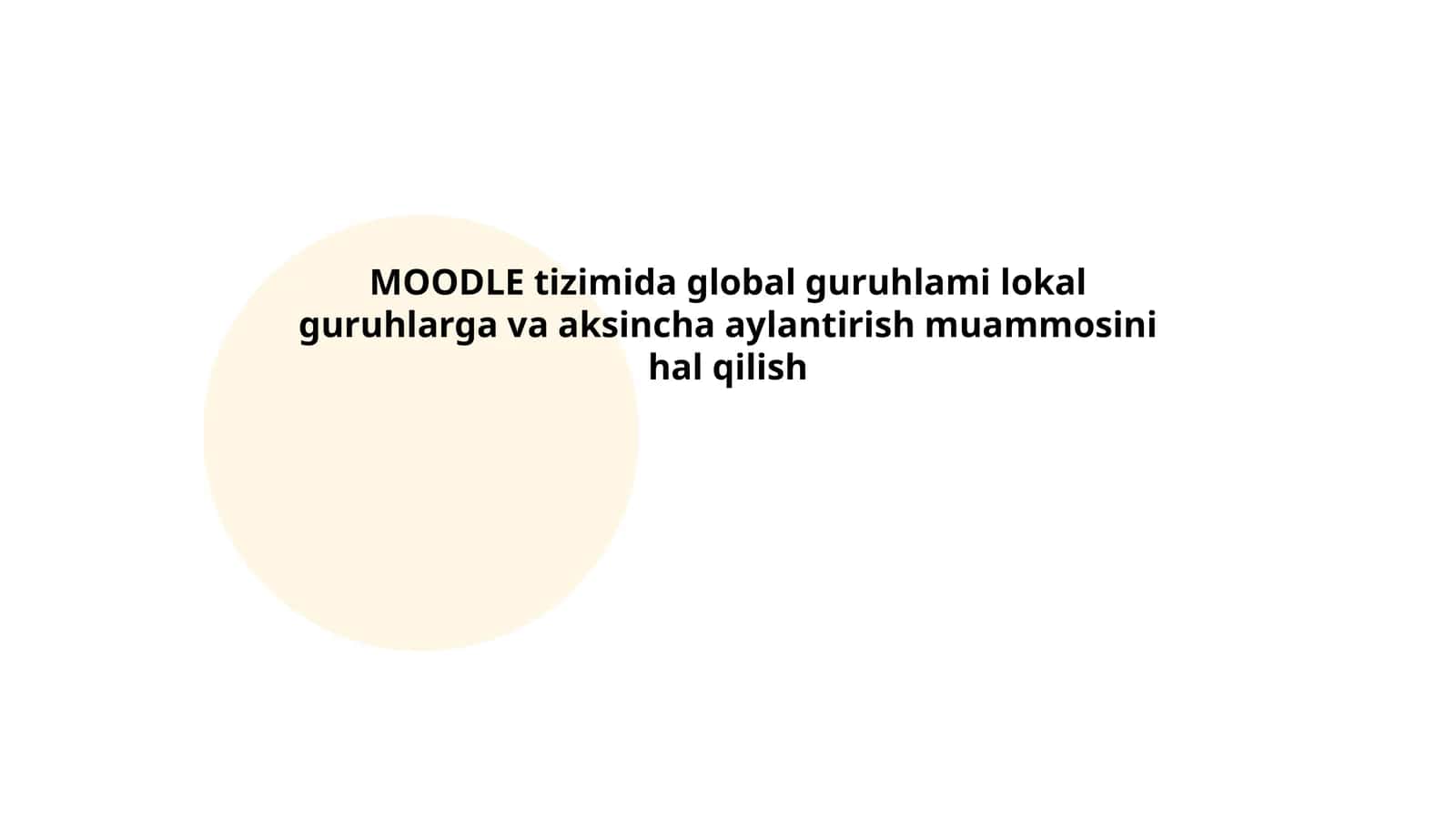 Moodle kursi boshqarish 1