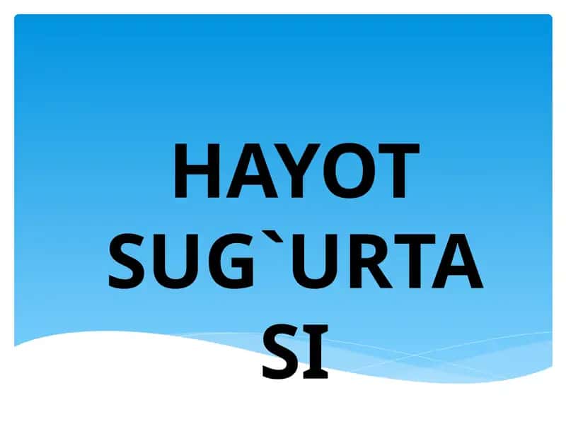 Hayot Sug`urtasi. 1