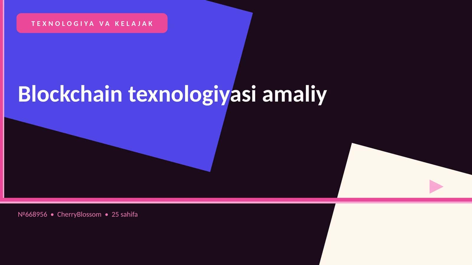 Blockchain texnologiyasi amaliy 1