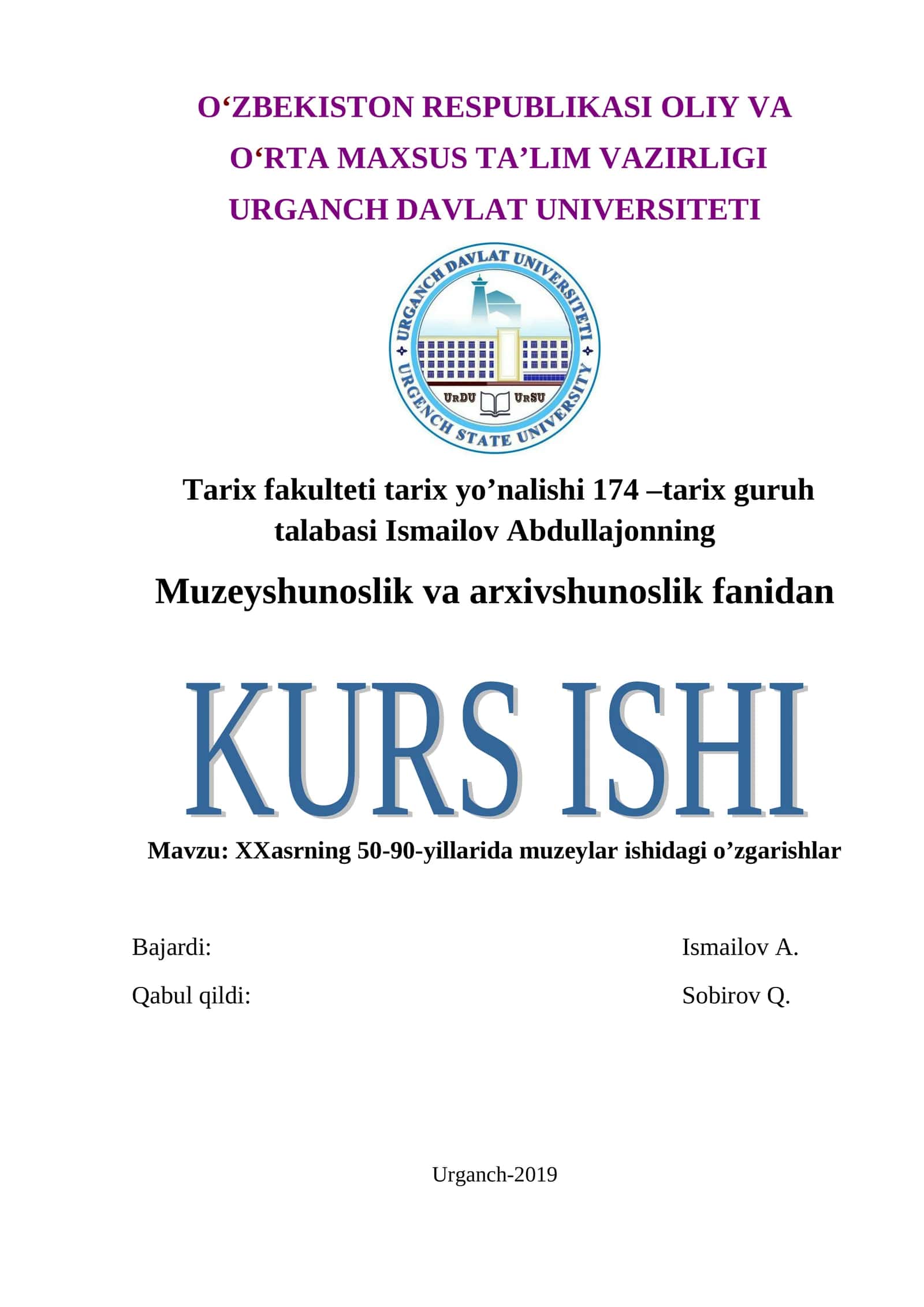 50-90-yillarida muzeylar ishidagi o’zgarishlar 1