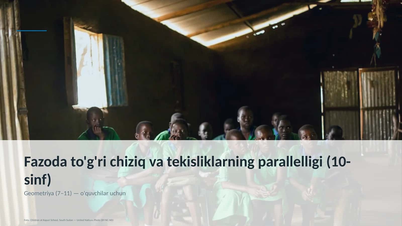 Fazoda to'g'ri chiziq va tekisliklarning parallelligi (10-sinf) 1