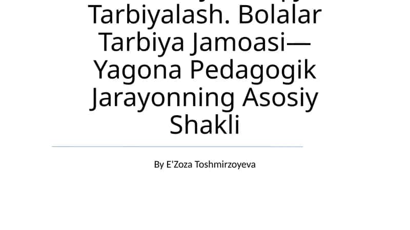 Iqtisodiy Rivojlangan Xorijiy Davlatlarda TaʼLim Tizimi 1