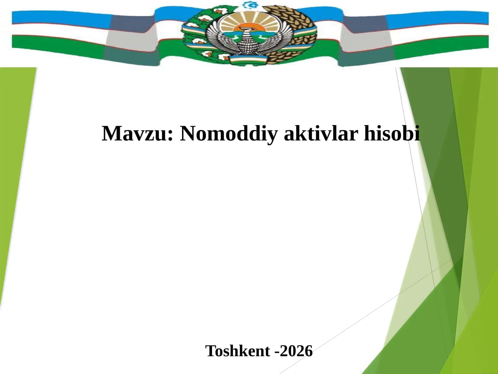 Nomoddiy aktivlar hisobi 1
