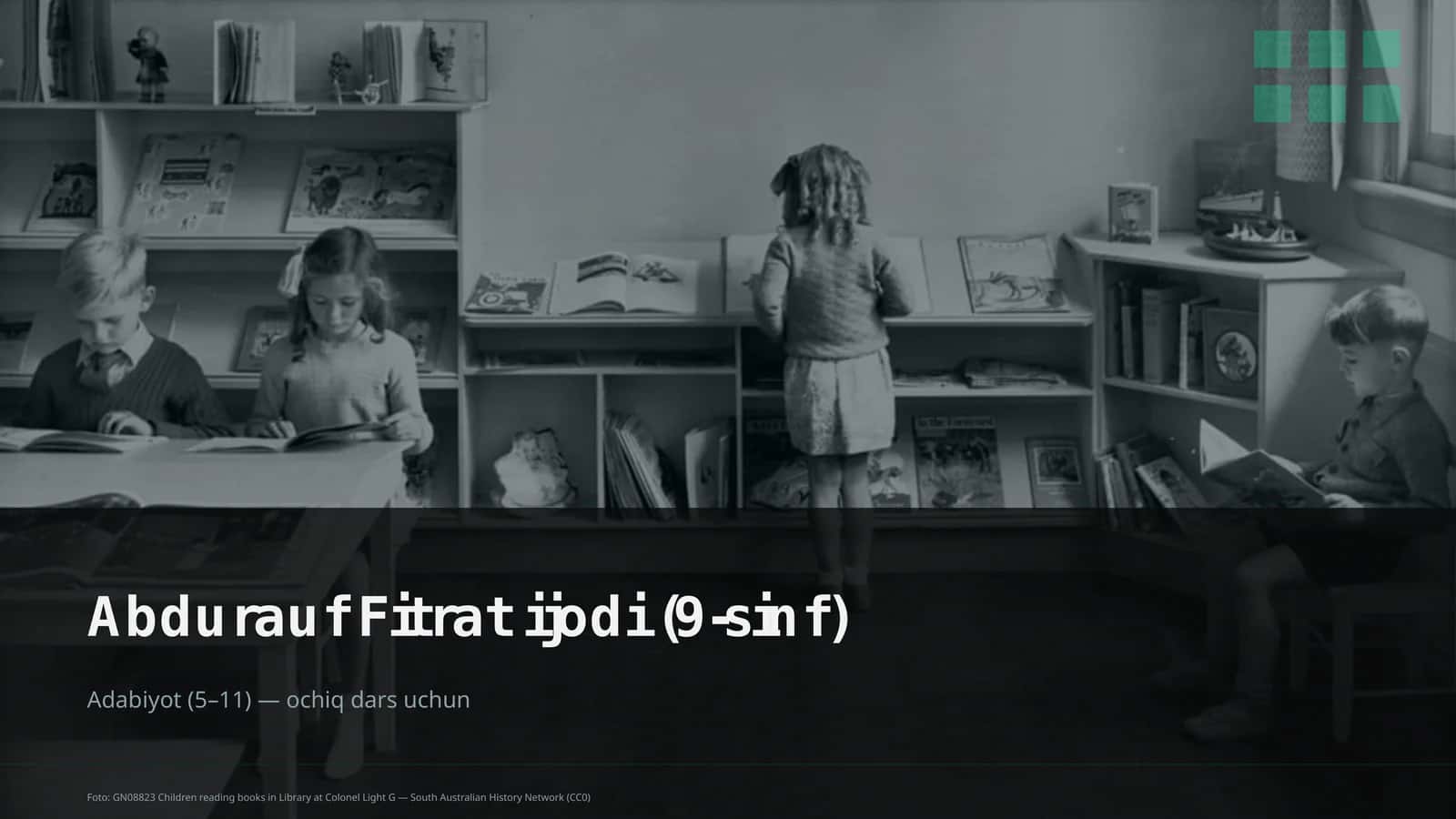 Abdurauf Fitrat ijodi (9-sinf) 1