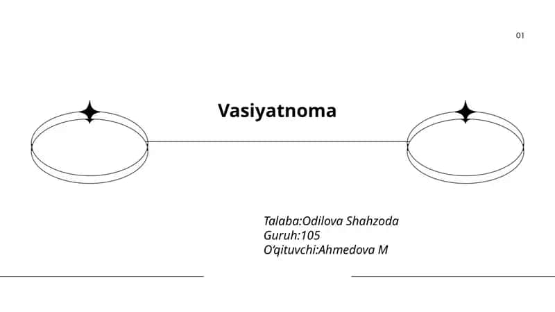Vasiyatnoma 1