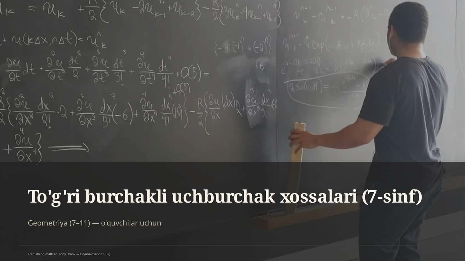 To'g'ri burchakli uchburchak xossalari (7-sinf) 1