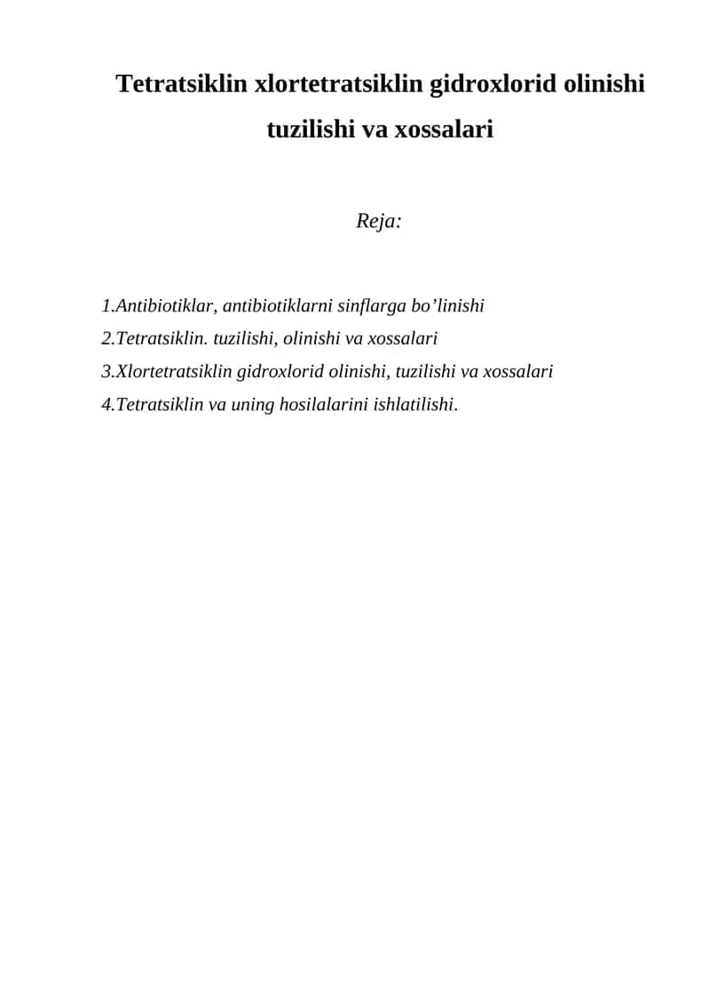 Tetratsiklin gidroxlorid 1