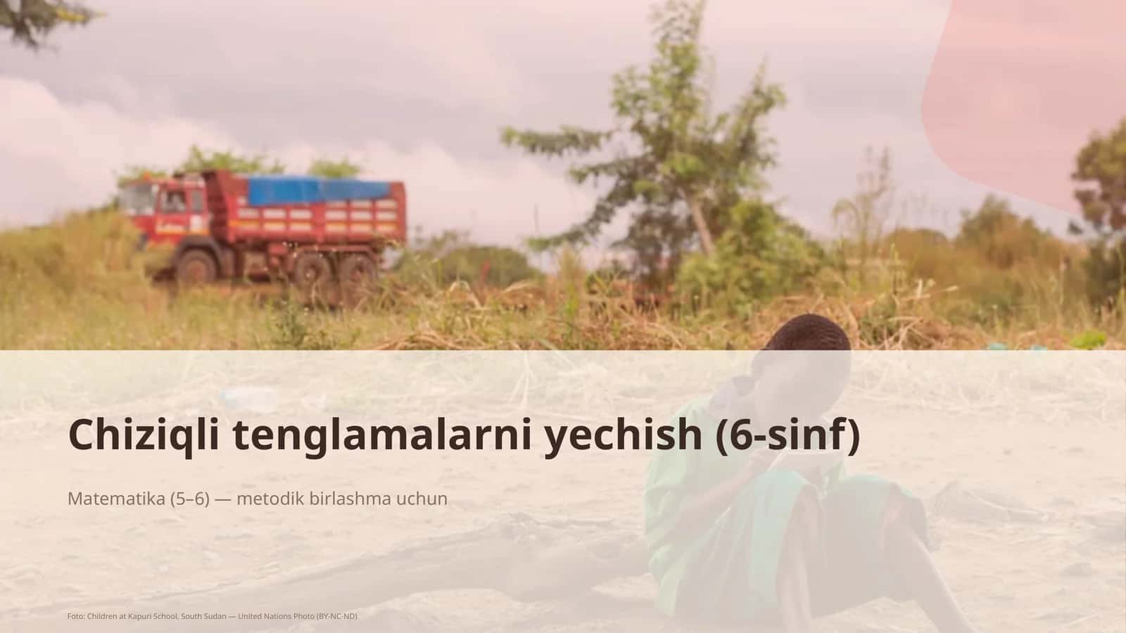 Chiziqli tenglamalarni yechish (6-sinf) 1