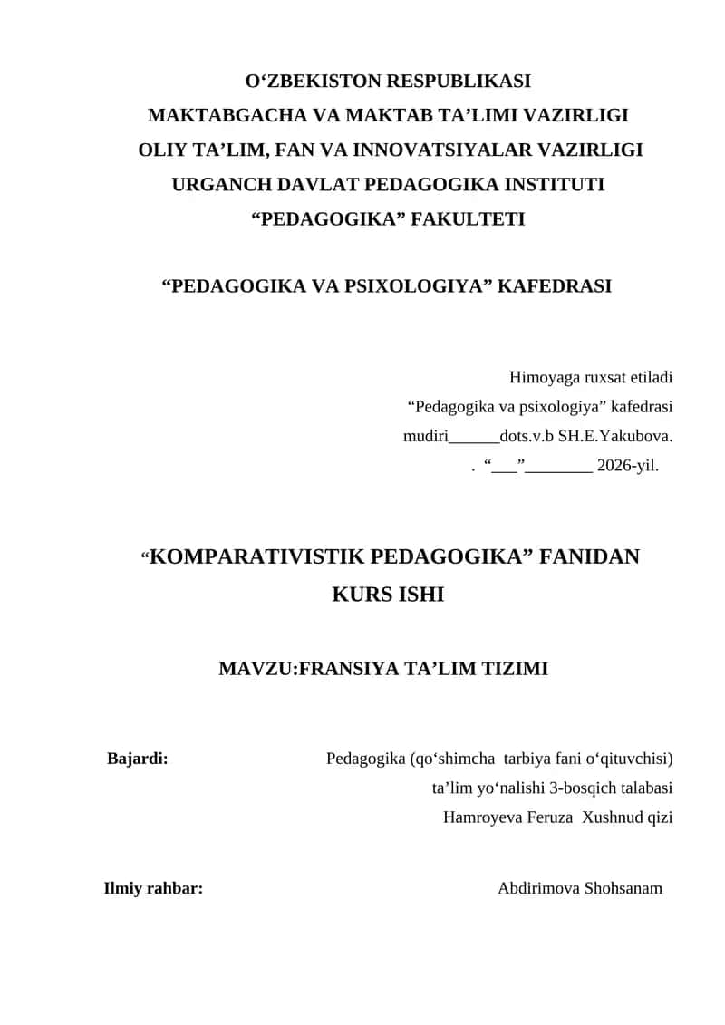 FRANSIYA TA’LIM TIZIMI 1