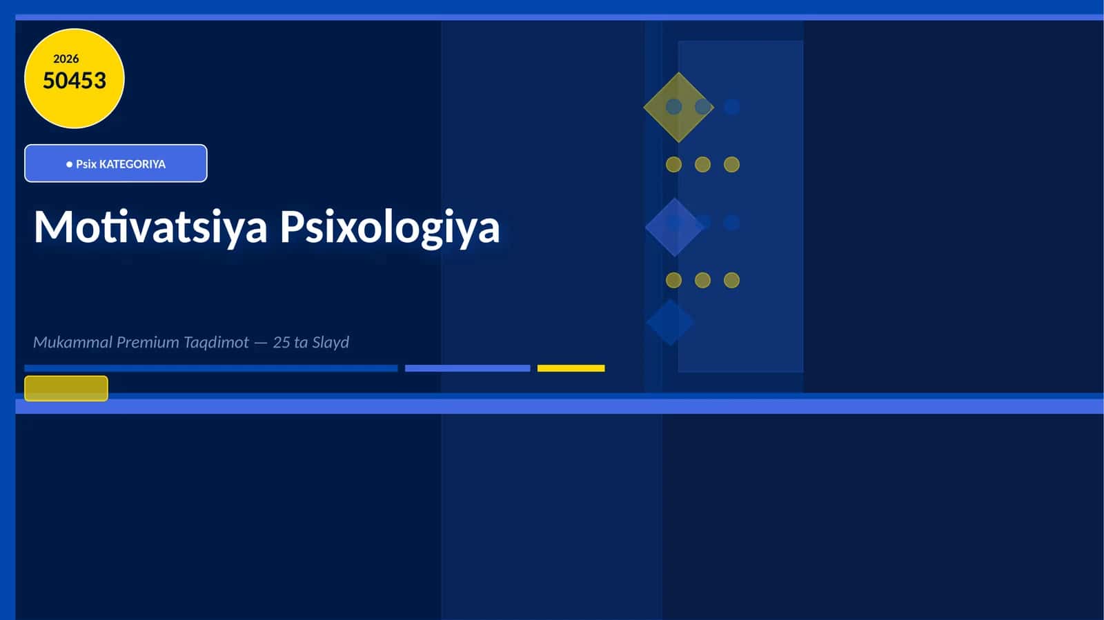 Motivatsiya Psixologiya Mukammal Premium Taqdimot — 25 ta Slayd 1