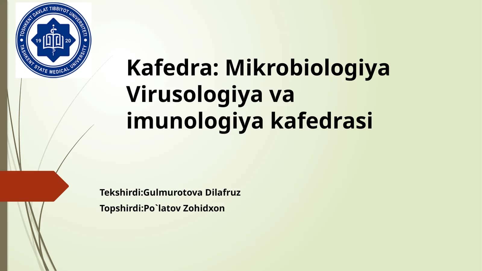 Bakteriya hujayrasining tuzilishi: bakteriya hujayrasini doimiy bo‘lgantuzilmalari va ularni o‘rganish usullari. 1