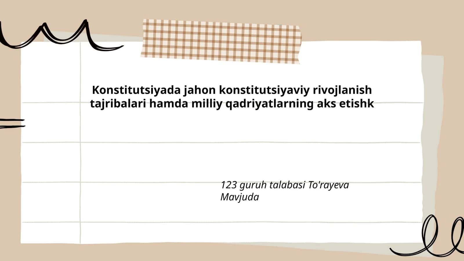 Konstitutsiyada jahon konstitutsiyaviy rivojlanish tajribalari 1