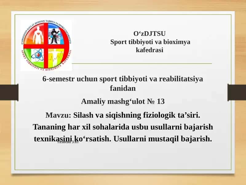 Massaj usullari texnikasi 1