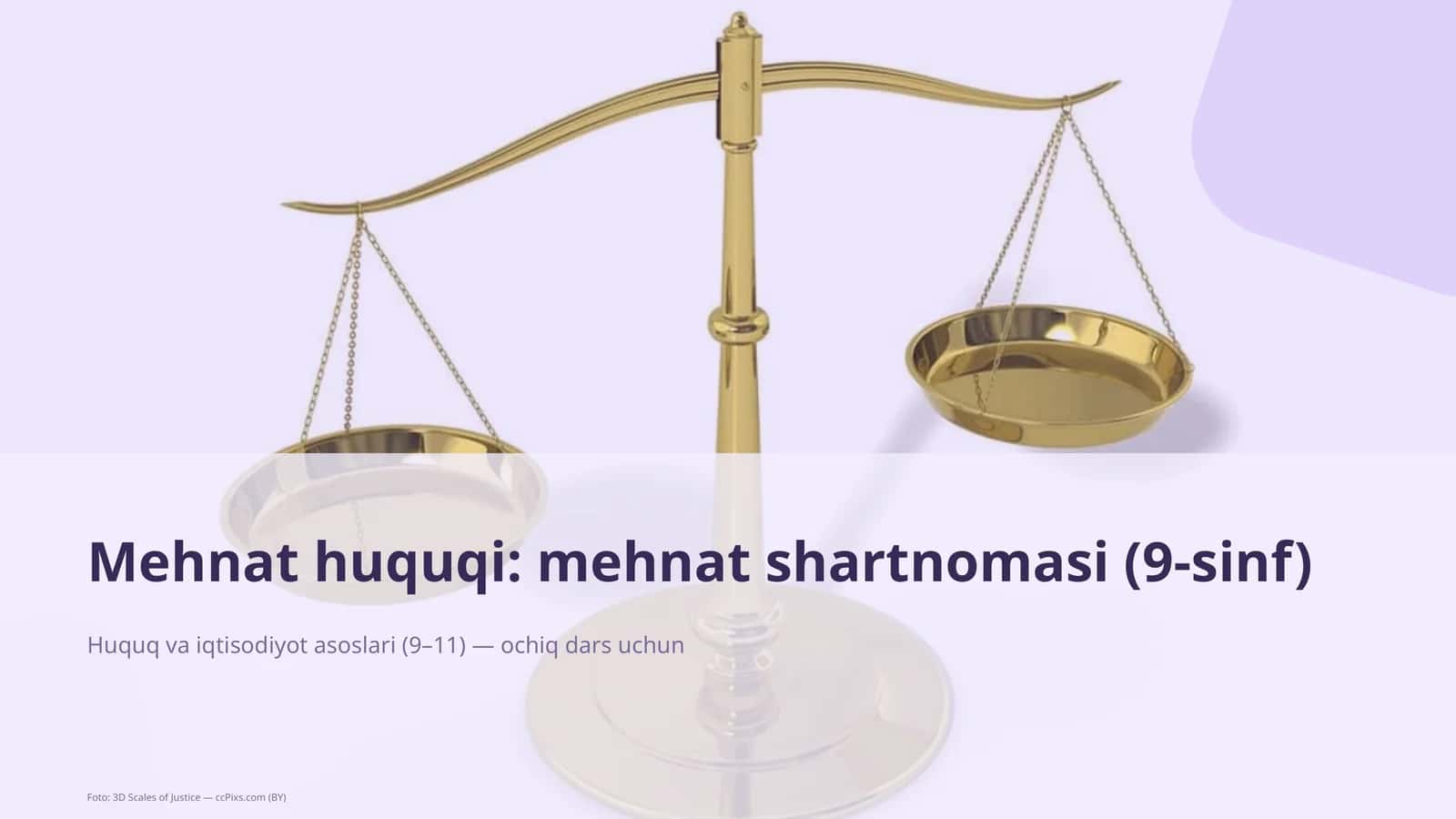Mehnat huquqi: mehnat shartnomasi (9-sinf) 1