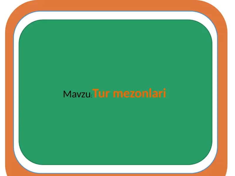 Tur mezonlari