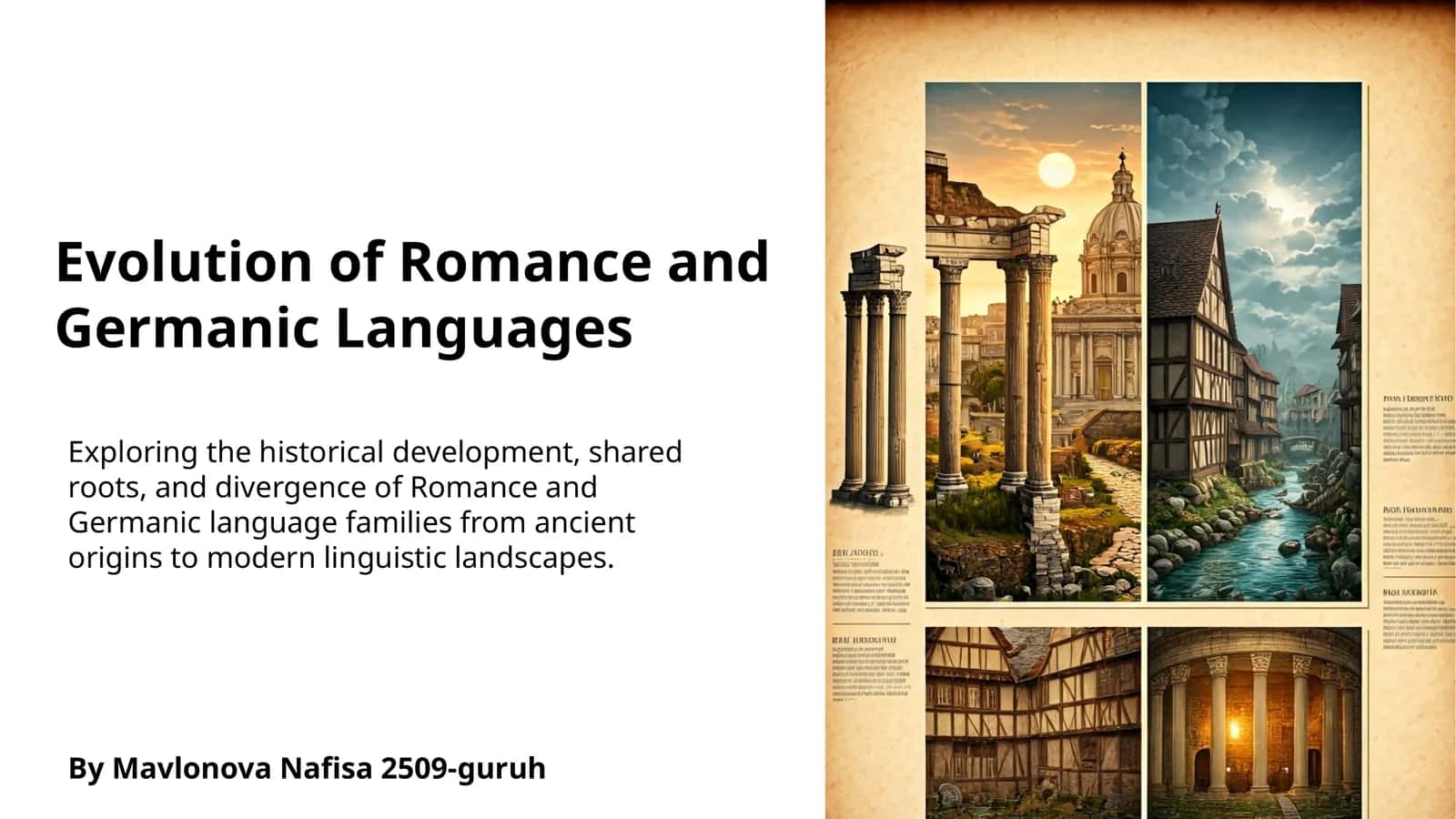 Evolution of Romance and Germanic Languages 1
