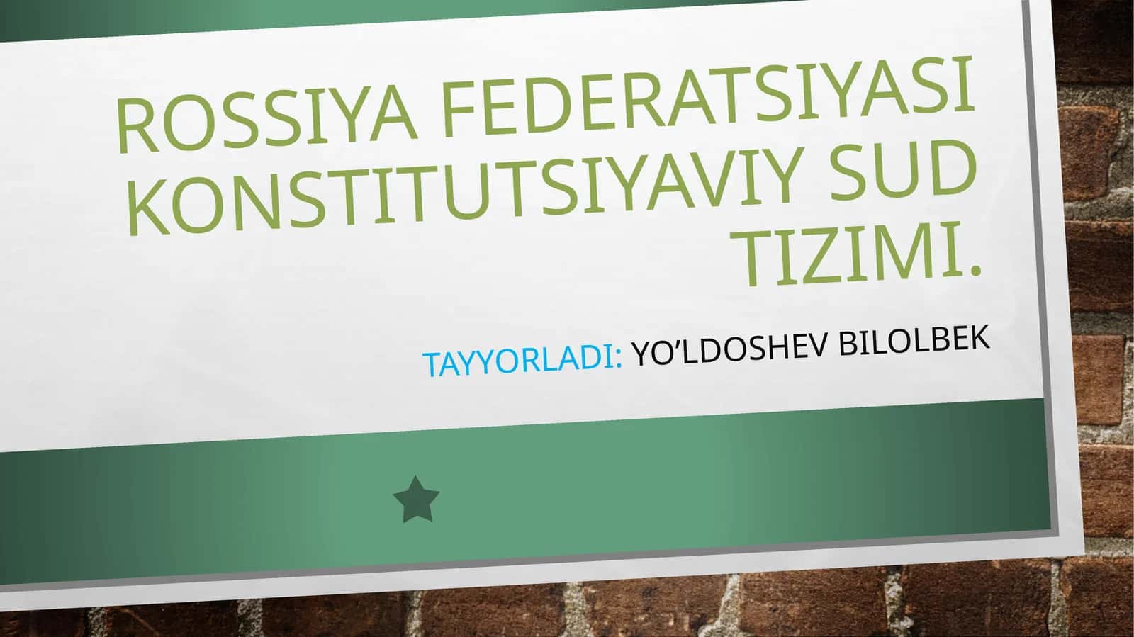Rossiya federatsiyasi konstitutsiyaviy sud tizimi 1