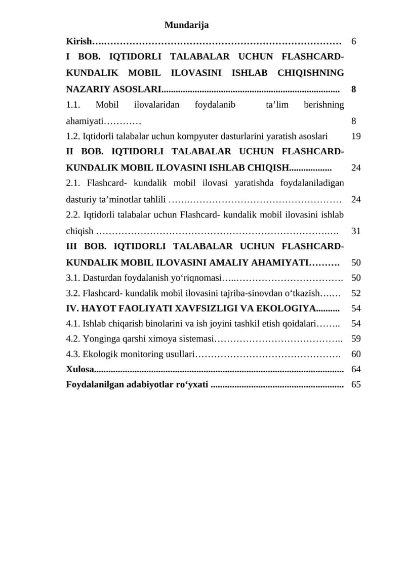 IQTIDORLI TALABALAR UCHUN FLASHCARD- KUNDALIK MOBIL ILOVASINI ISHLAB CHIQISHNING NAZARIY ASOSLARI 1