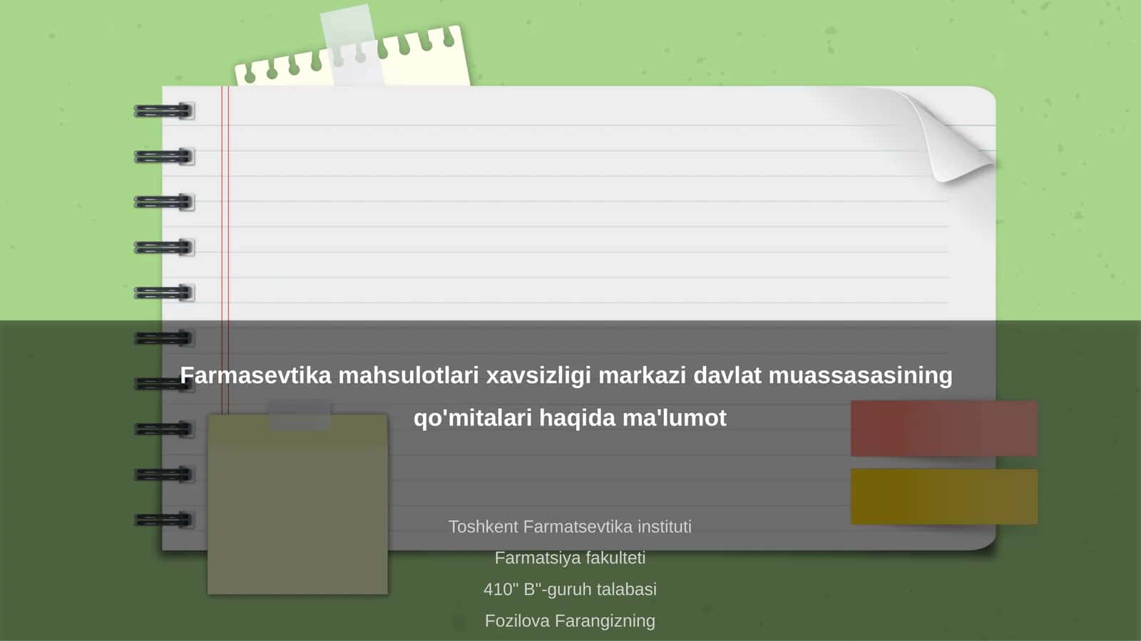 Farmasevtika mahsulotlari xavsizligi markazi davlat muassasasasining qo'mitalari 1