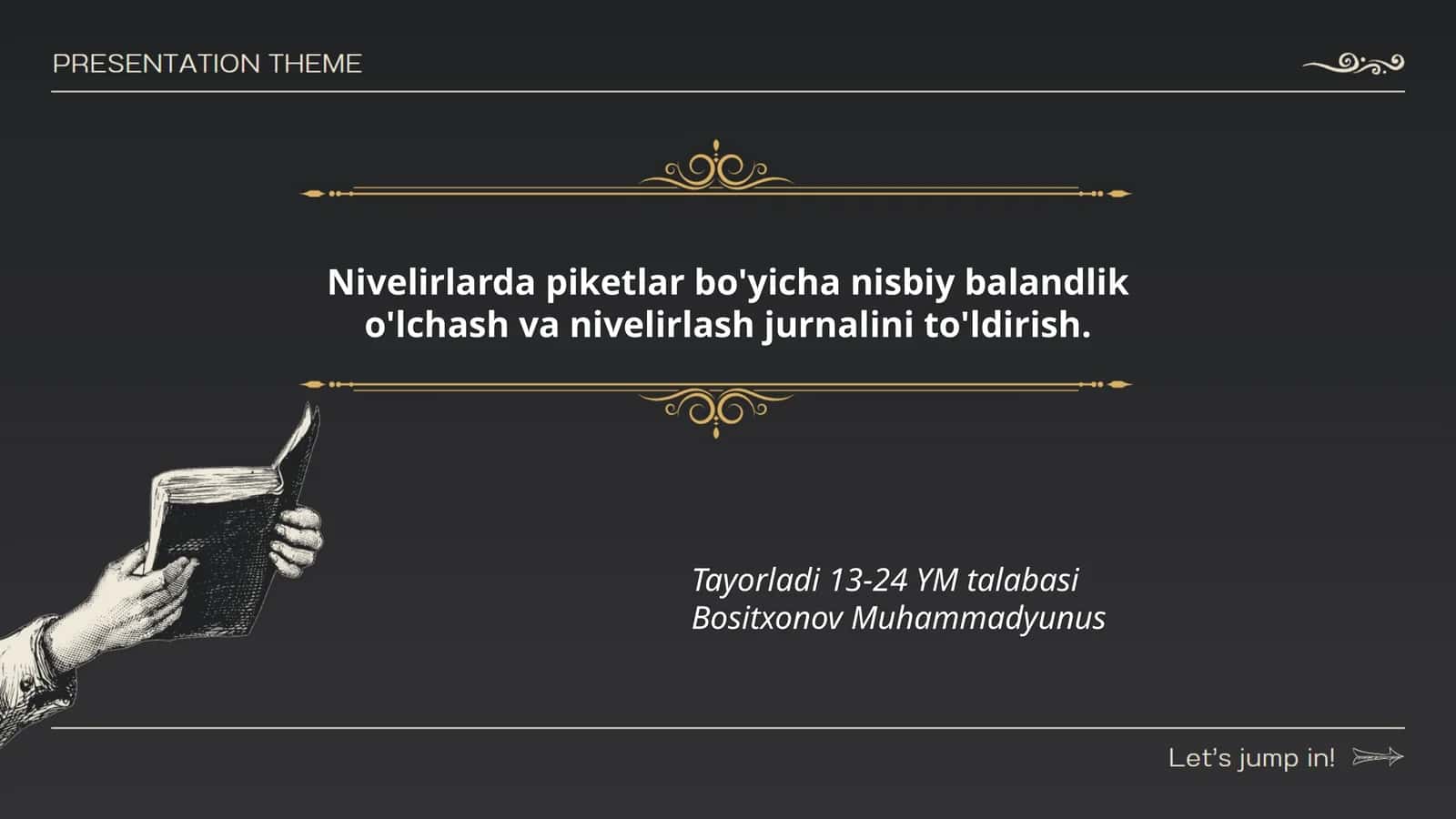 Nivelirlash va nisbiy balandlik 1