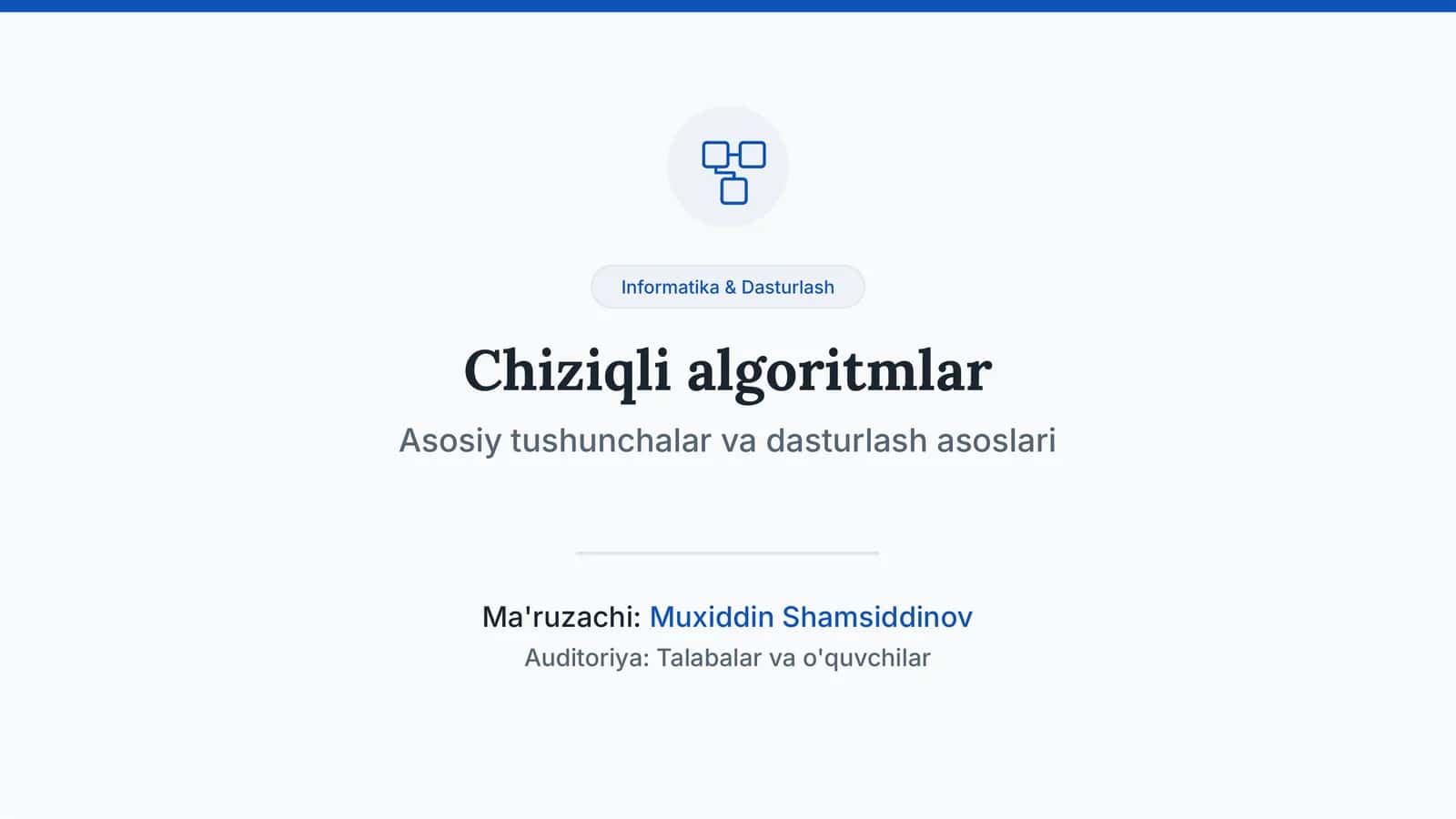 Chiziqli algoritmlar 1