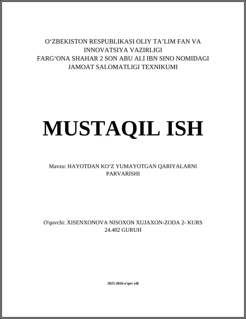 Ogʻriqni boshqarish va palliativ terapevtika 1