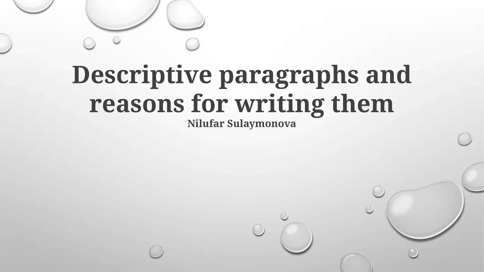 Descriptive Writing Tips by Nilufar Sulaymonova 1