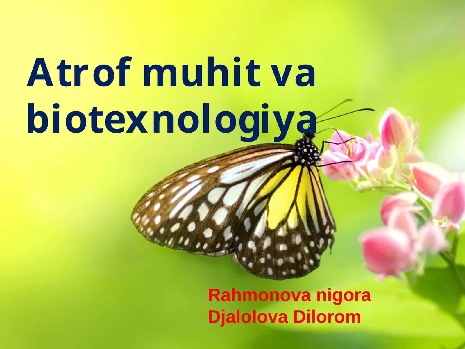 Atrofmuhit va biotexnologiya 1