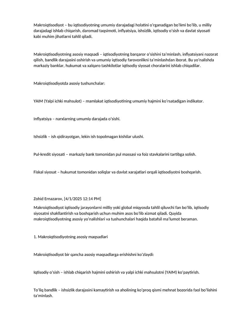 Makroiqtisodiyot 1