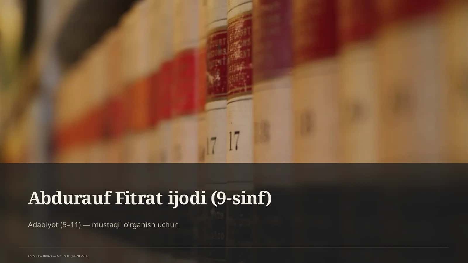 Abdurauf Fitrat ijodi (9-sinf) 1