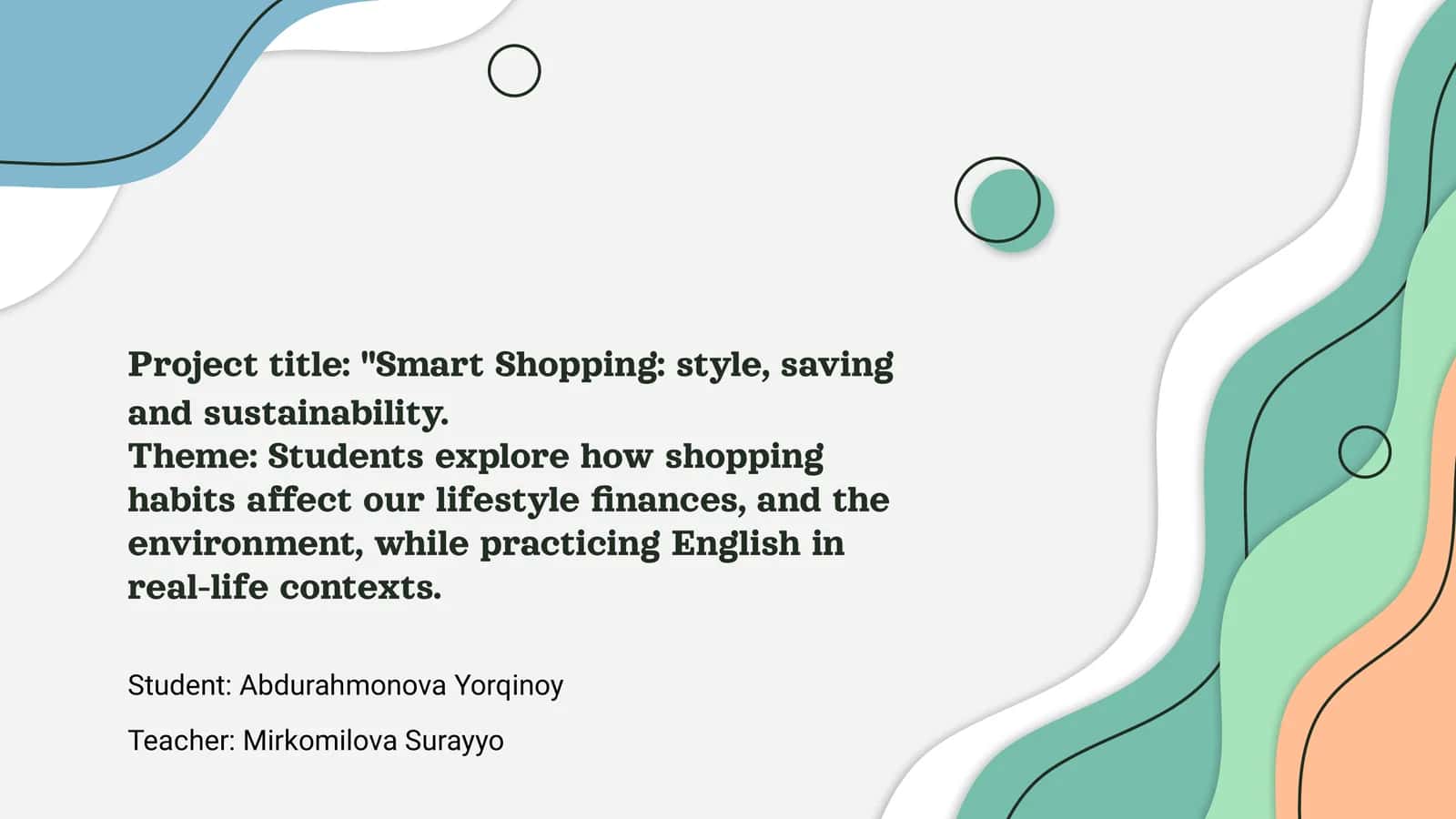 Smart Shopping: style, saving and sustainability 1
