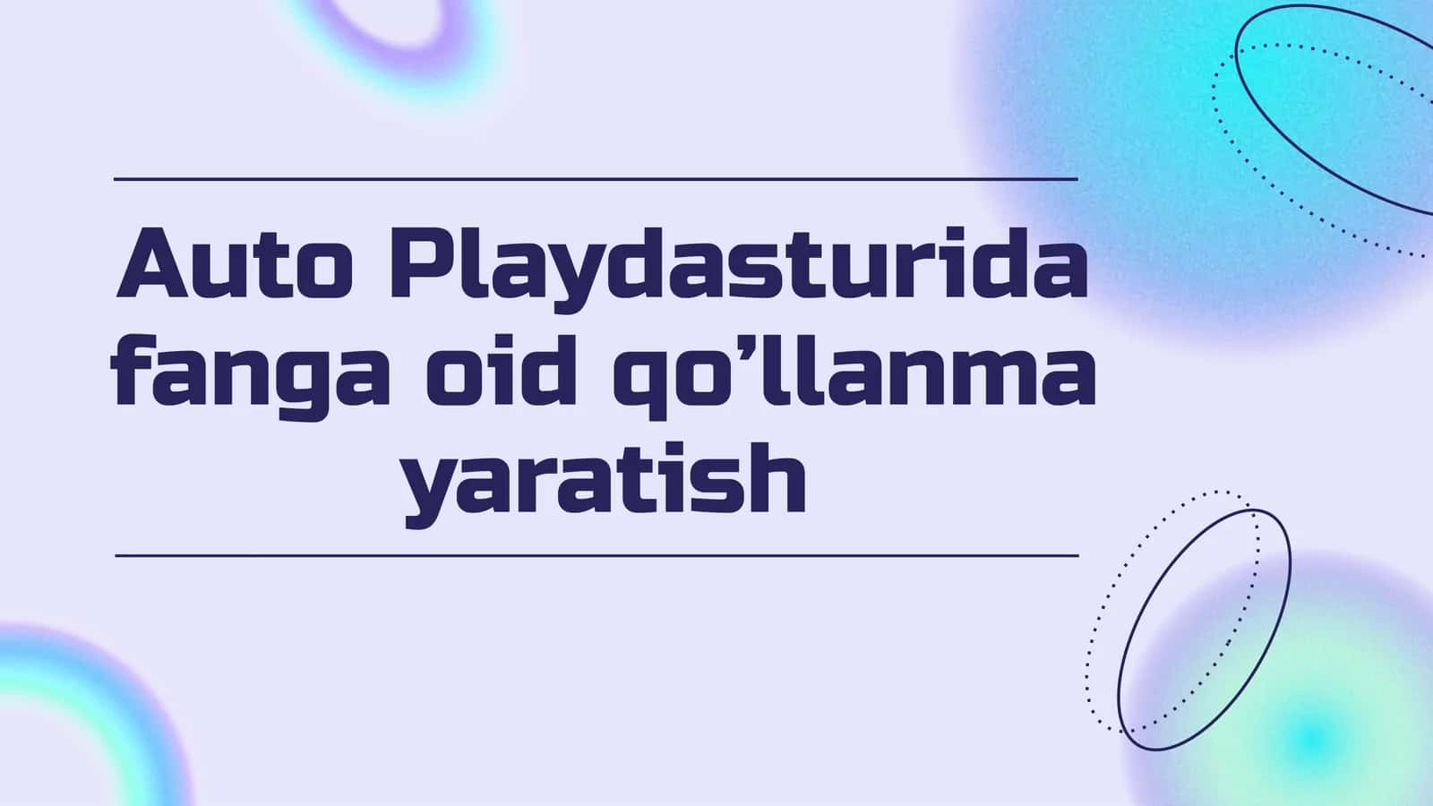 Autoplay dasturining yaratilishi 1