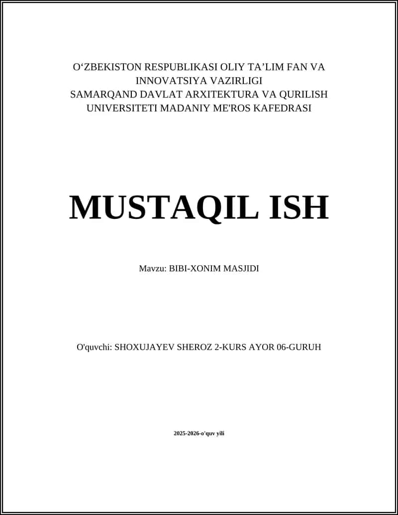 BIBI-XONIM MASJIDI 1