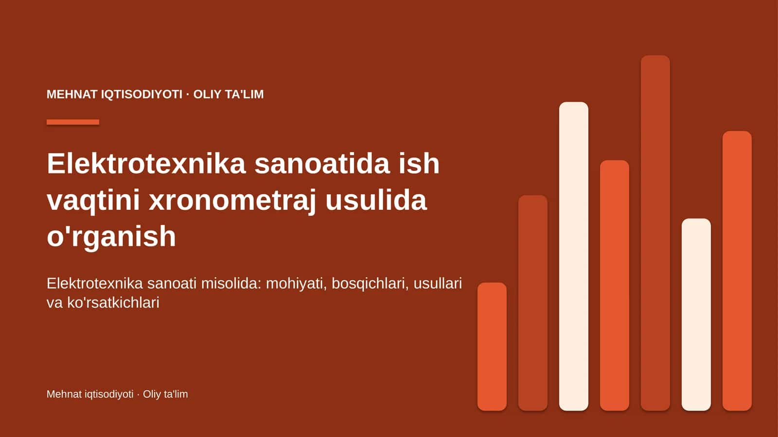 elektrotexnika sanoatida ish vaqtini xronometraj usulida o'rganish 8551 1