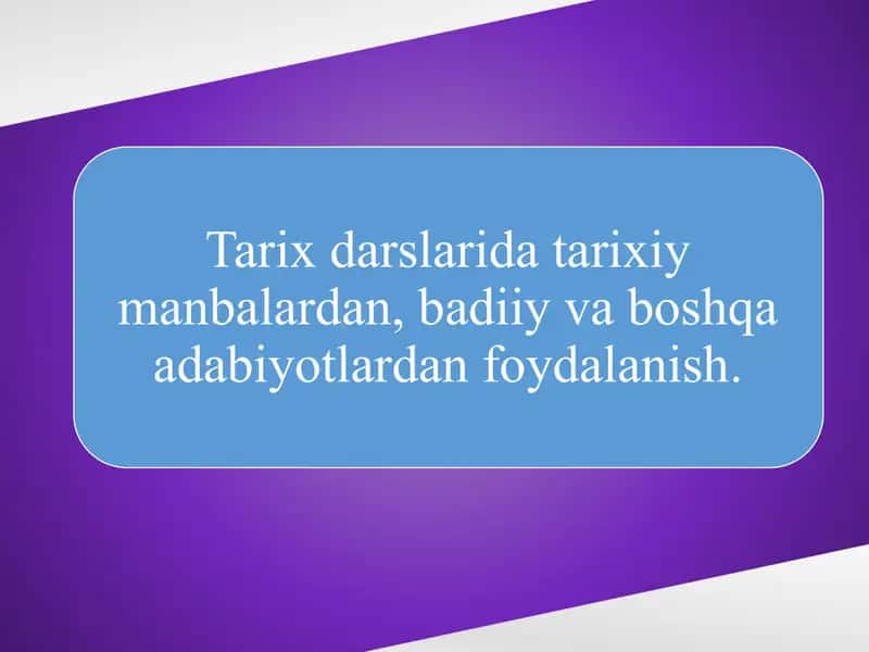 Tarix o'qitish metodikasi 1