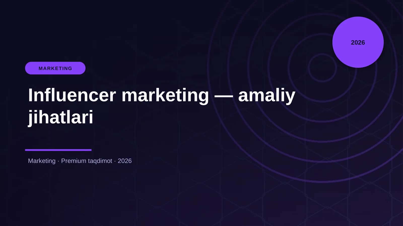 Influencer marketing — amaliy jihatlari 1