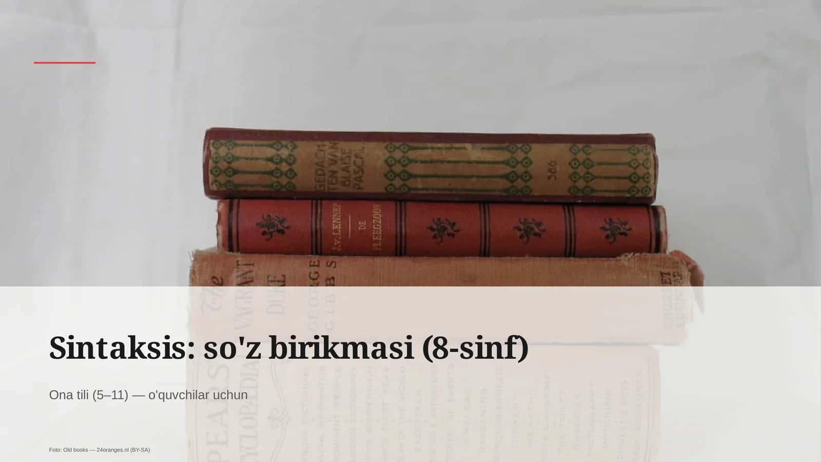 Sintaksis: so'z birikmasi (8-sinf) 1