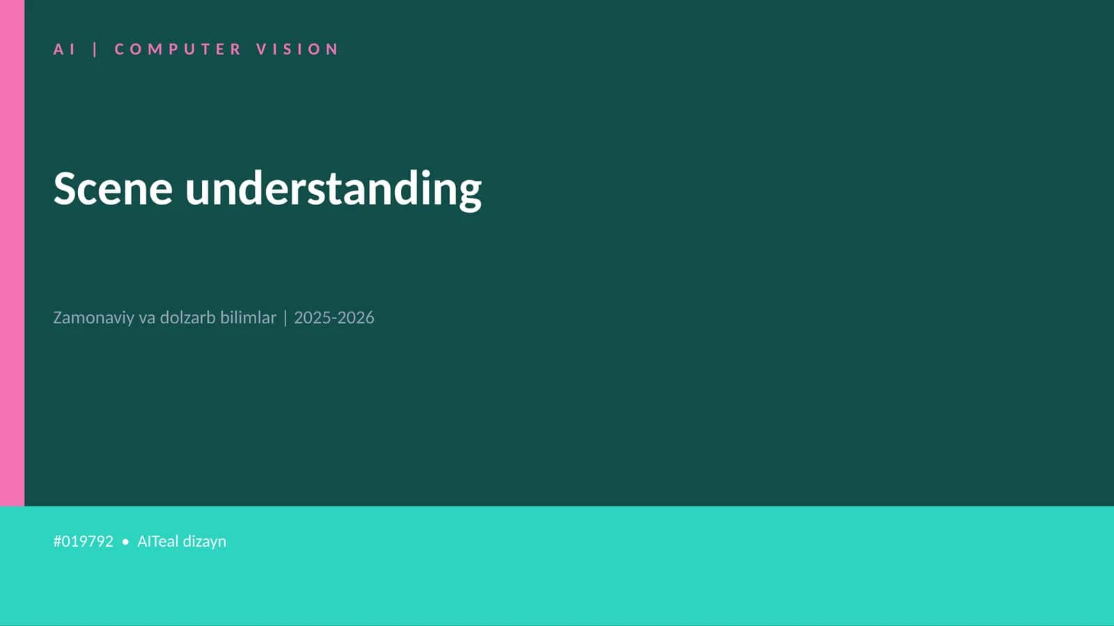 Scene understanding 1