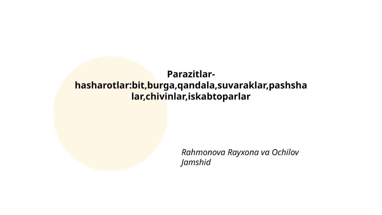 Parazitlar-hasharotlar 1