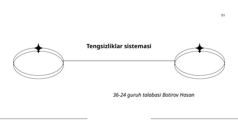Tengsizliklar sistemasi 1