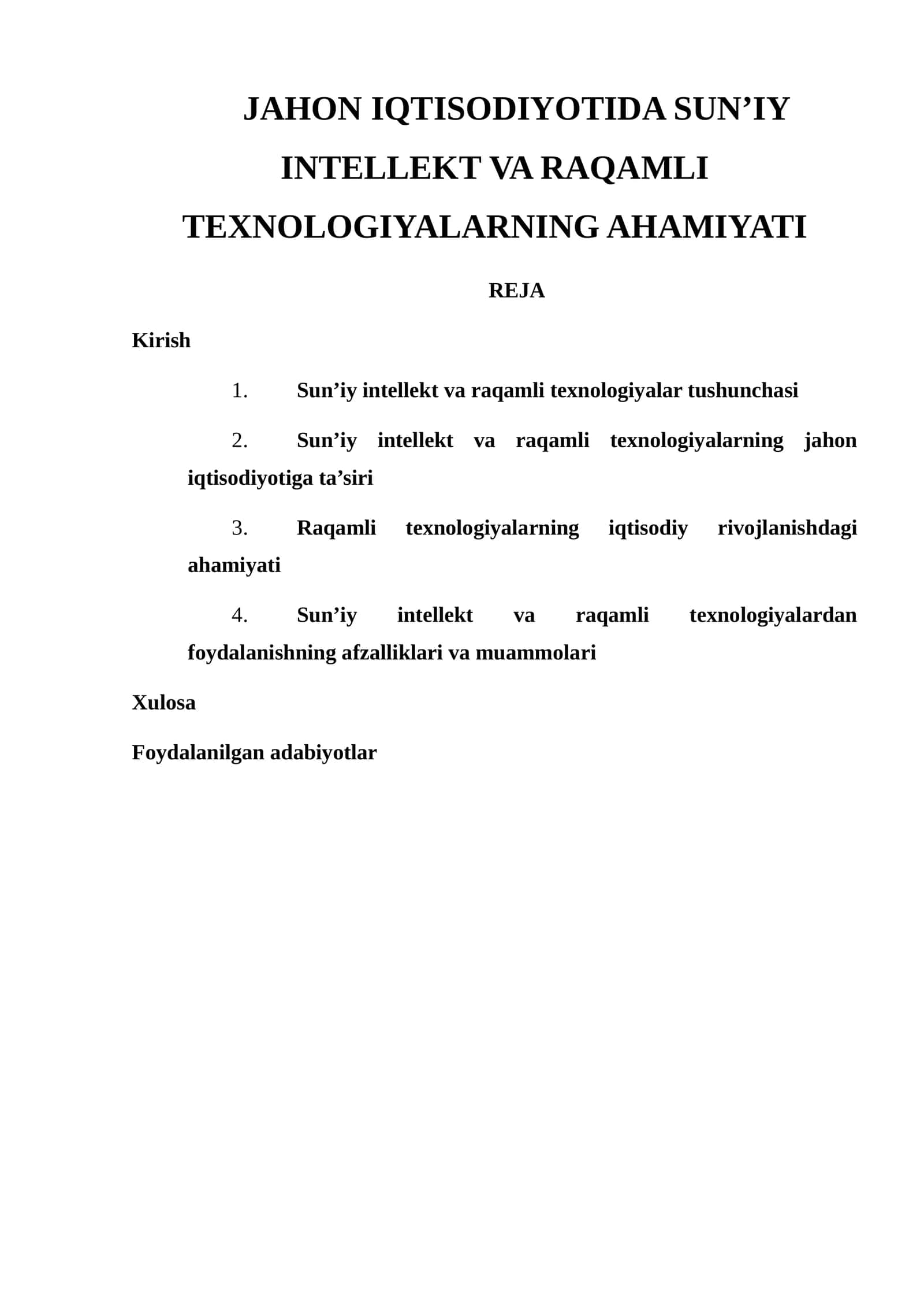 JAHON IQTISODIYOTIDA SUN’IY INTELLEKT VA RAQAMLI TEXNOLOGIYALARNING AHAMIYATI 1