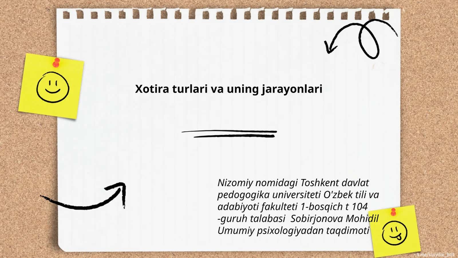 Xotira turlari va uning jarayonlari 1