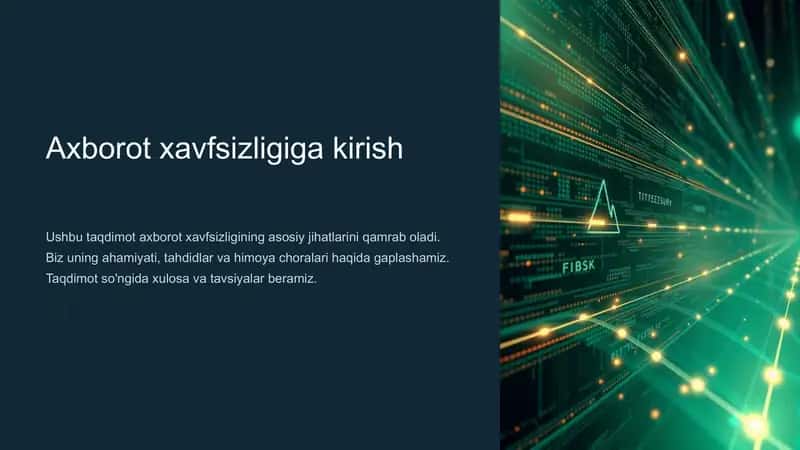 Axborot xavfsizligiga kirish 1