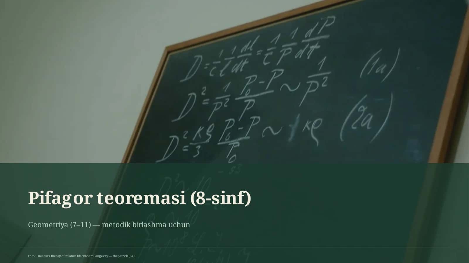 Pifagor teoremasi (8-sinf) 1