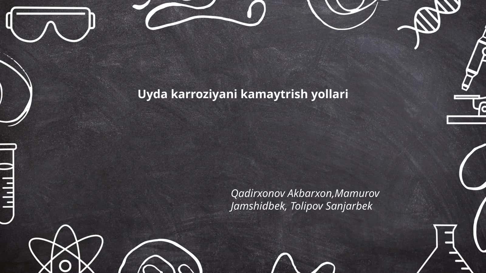 Uyda karroziyani kamaytirish yollari 1