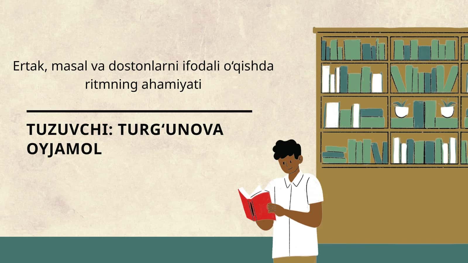 Ertak, masal va dostonlarni ifodali o‘qishda ritmning ahamiyati 1