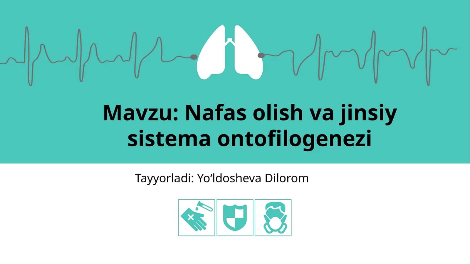 Nafas olish va jinsiy sistema ontogenezi 1