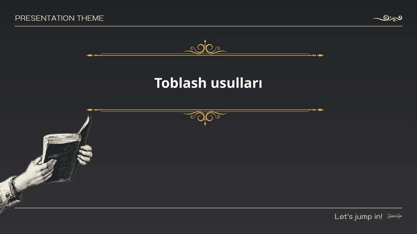 Toblash usullari 1