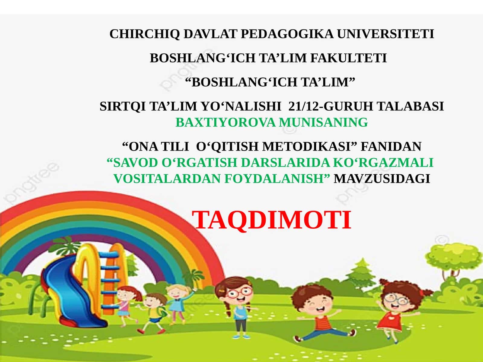 SAVOD O‘RGATISH DARSLARIDA KO‘RGAZMALI VOSITALARDAN FOYDALANISH 1
